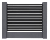 Aluminium Slat Screen Kit - Monument Colour, 1800mm high x 3000mm wide, Slat fence panel